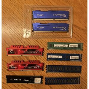 (9) Server RAM / Memory -- Lot of 9 -- Mixed Brands - Mixed Types - Mixed Sizes